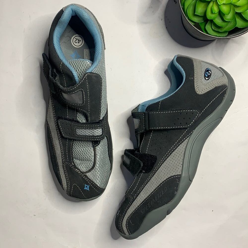 Specialized Gray and Blue Athletic Shoes